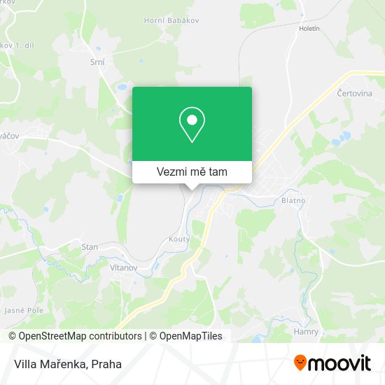 Villa Mařenka mapa