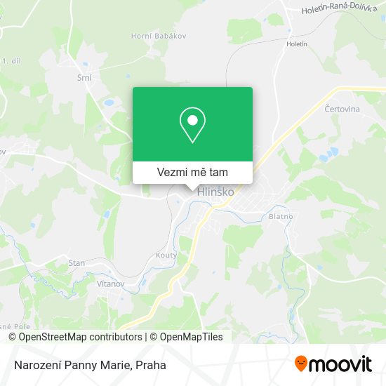 Narození Panny Marie mapa
