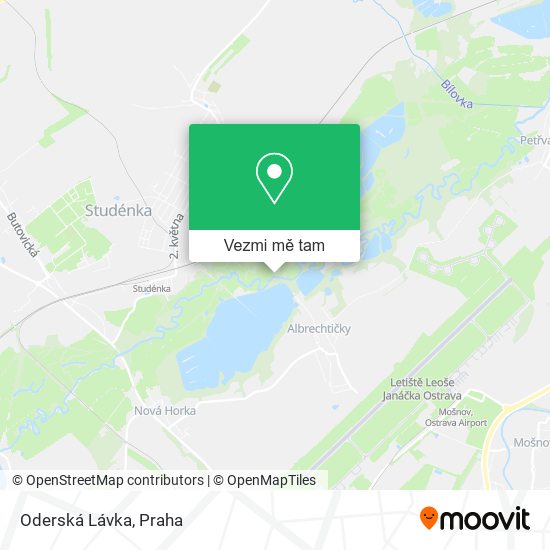 Oderská Lávka mapa