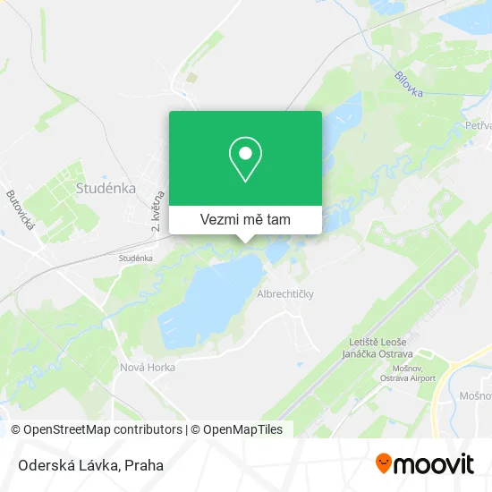 Oderská Lávka mapa