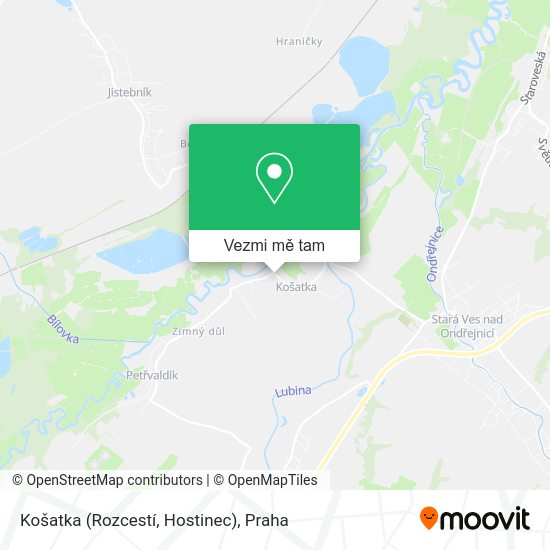 Košatka (Rozcestí, Hostinec) mapa