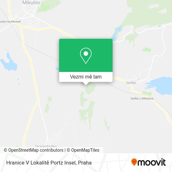 Hranice V Lokalitě Portz Insel mapa