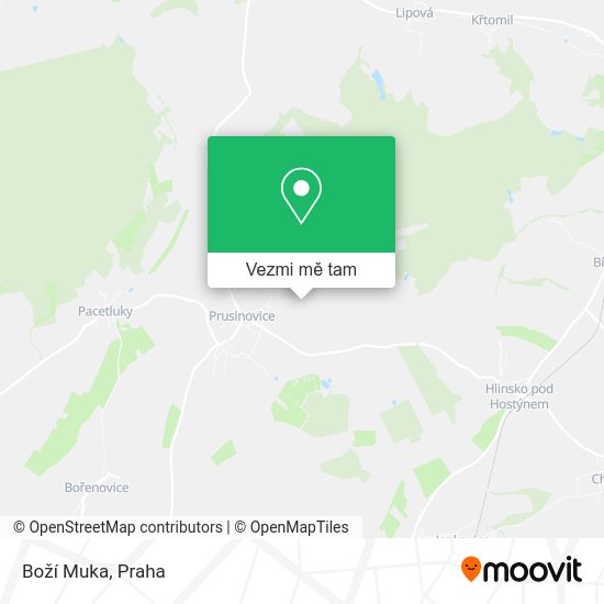 Boží Muka mapa