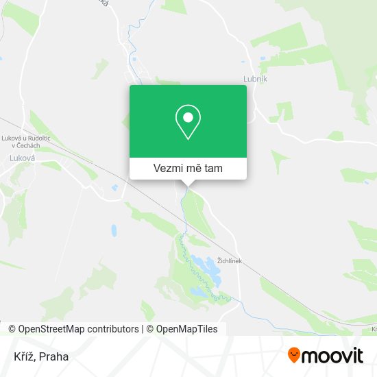 Kříž mapa