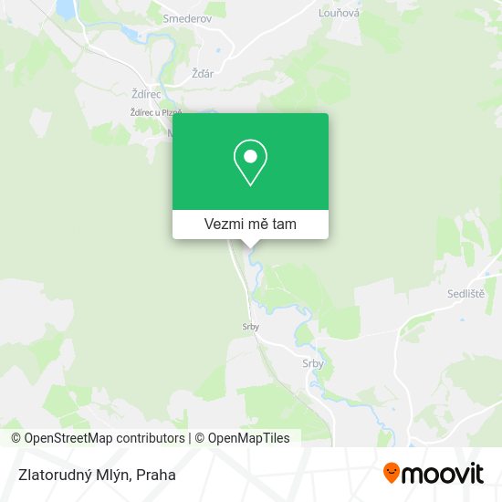 Zlatorudný Mlýn mapa