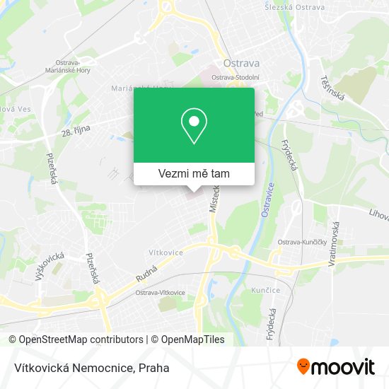 Vítkovická Nemocnice mapa