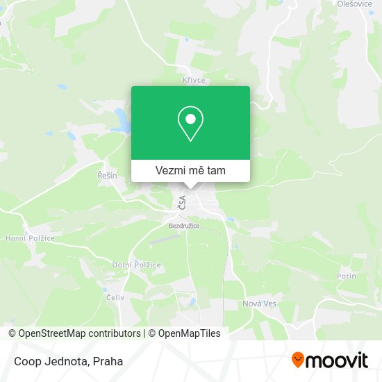 Coop Jednota mapa