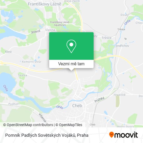 Pomník Padlých Sovětských Vojáků mapa