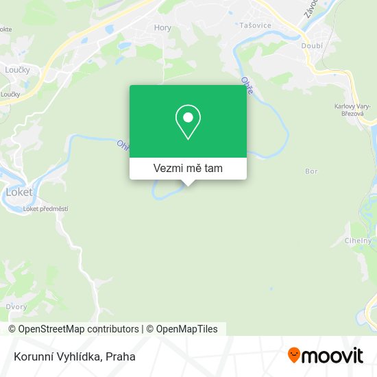 Korunní Vyhlídka mapa