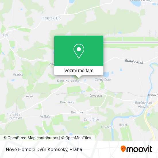 Nové Homole Dvůr Koroseky mapa