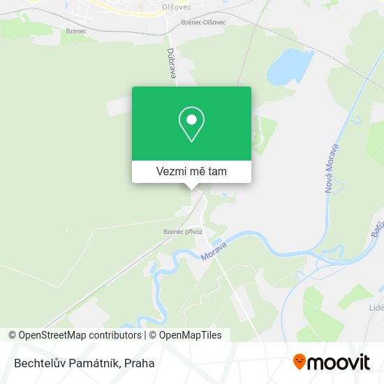Bechtelův Památník mapa