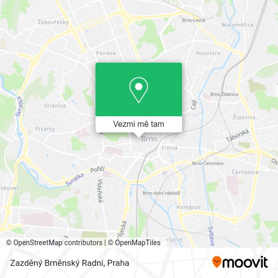 Zazděný Brněnský Radní mapa