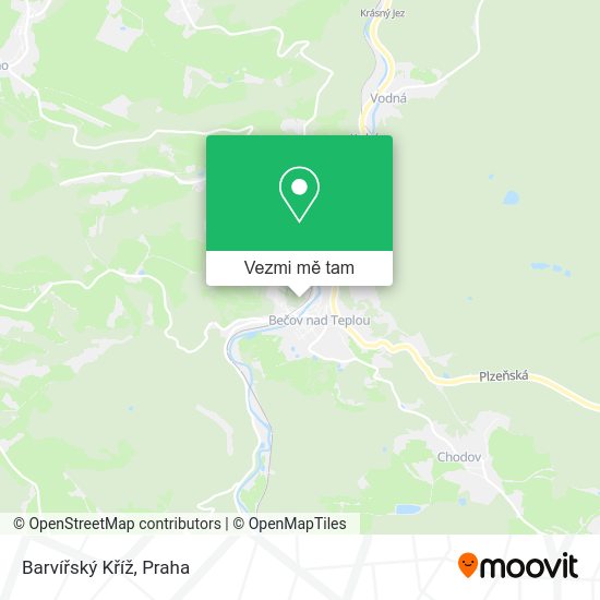 Barvířský Kříž mapa