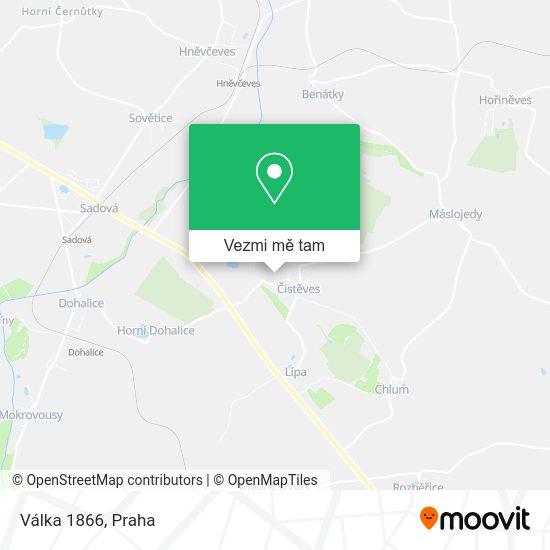 Válka 1866 mapa