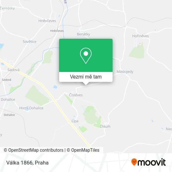 Válka 1866 mapa