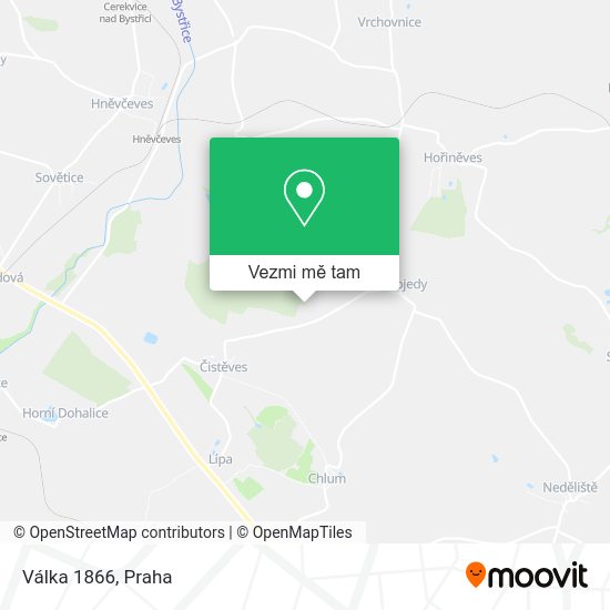 Válka 1866 mapa