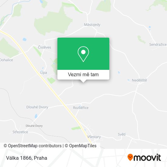 Válka 1866 mapa