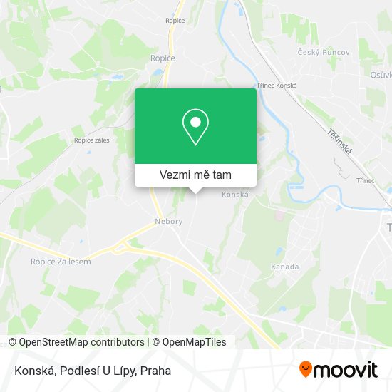 Konská, Podlesí U Lípy mapa