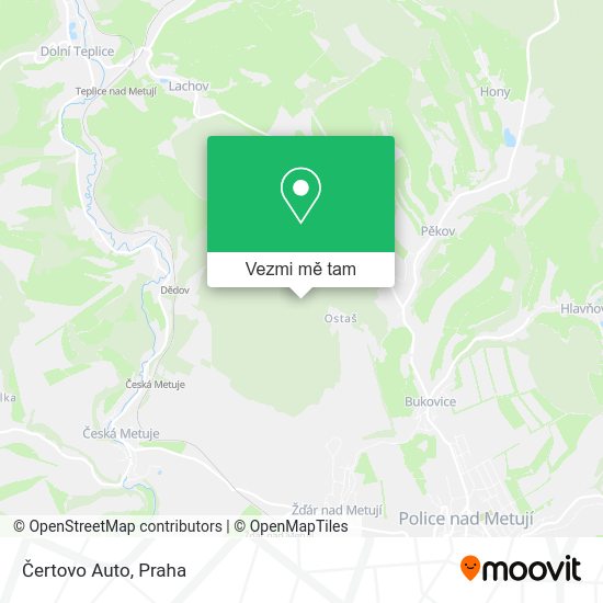 Čertovo Auto mapa