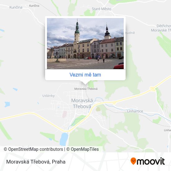 Moravská Třebová mapa