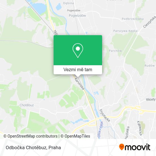 Odbočka Chotěbuz mapa