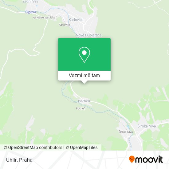 Uhlíř mapa