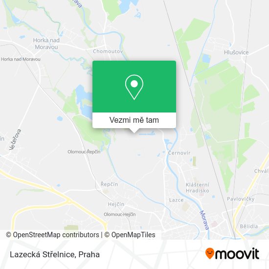 Lazecká Střelnice mapa