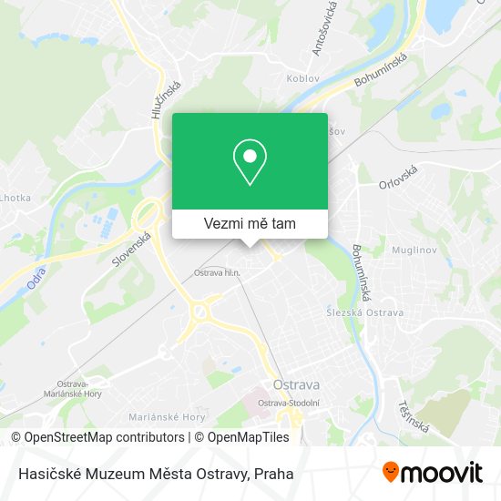 Hasičské Muzeum Města Ostravy mapa