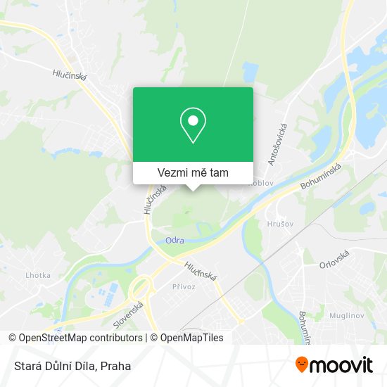Stará Důlní Díla mapa