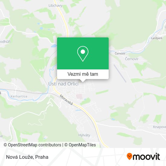 Nová Louže mapa