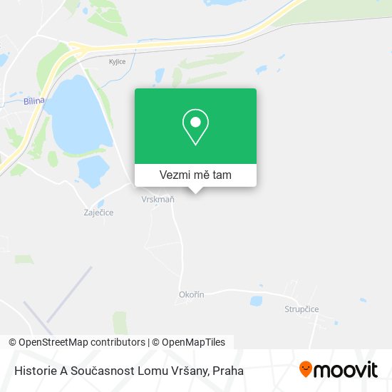 Historie A Současnost Lomu Vršany mapa