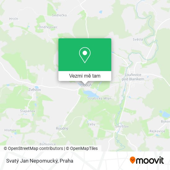 Svatý Jan Nepomucký mapa