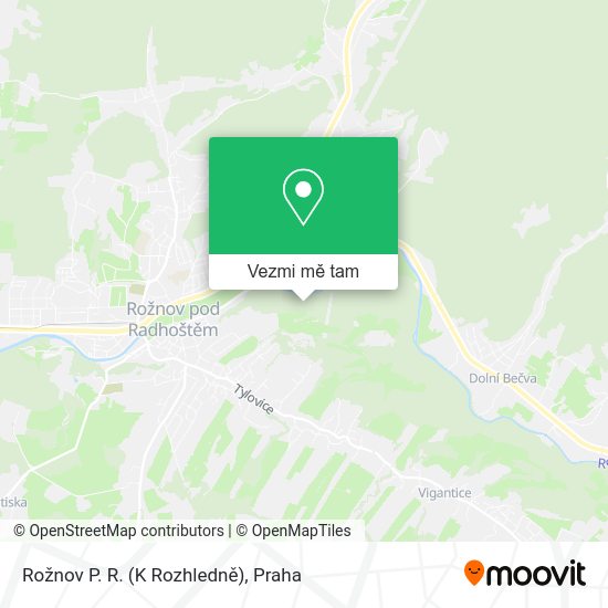 Rožnov P. R. (K Rozhledně) mapa