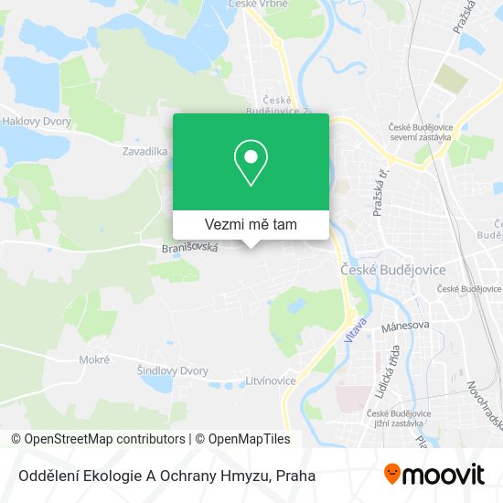 Oddělení Ekologie A Ochrany Hmyzu mapa