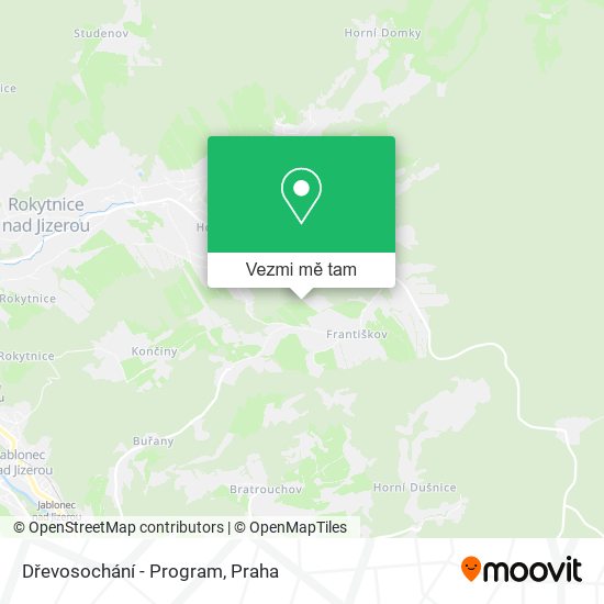 Dřevosochání - Program mapa
