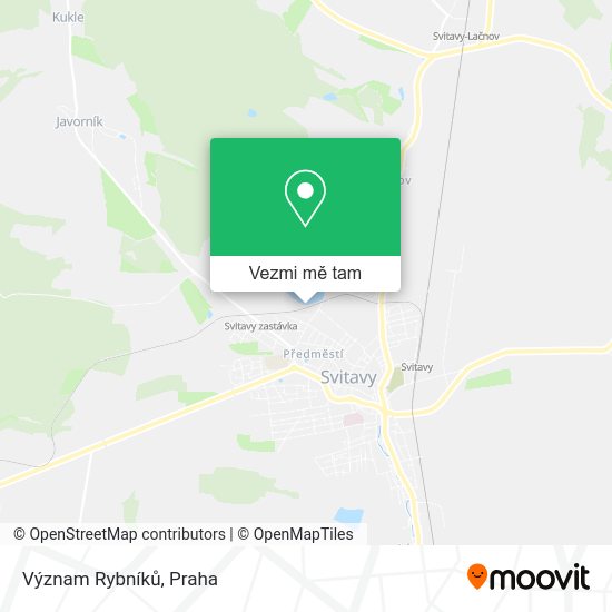 Význam Rybníků mapa