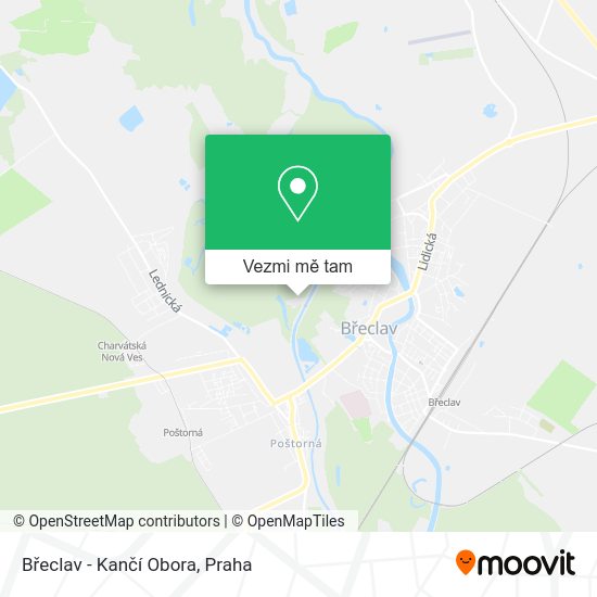 Břeclav - Kančí Obora mapa