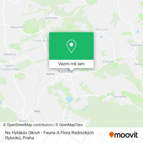Ns Hylákův Okruh - Fauna A Flora Radnických Rybníků mapa