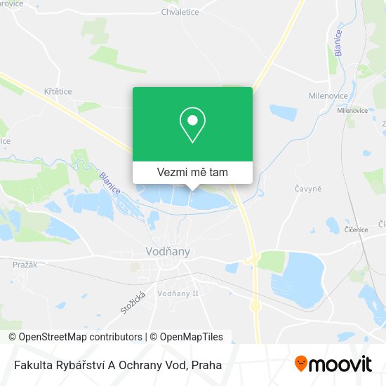 Fakulta Rybářství A Ochrany Vod mapa