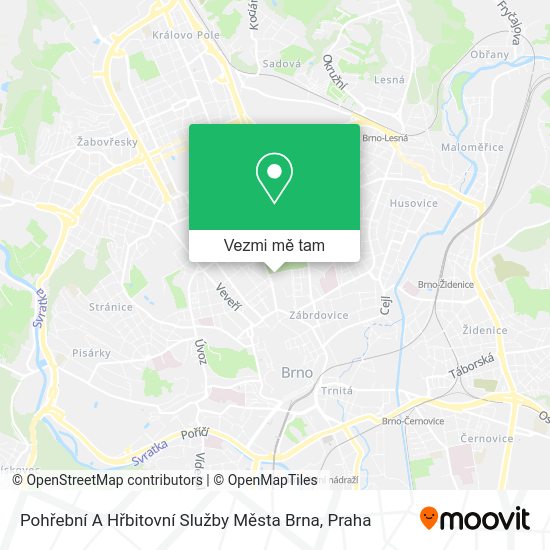 Pohřební A Hřbitovní Služby Města Brna mapa