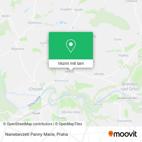 Nanebevzetí Panny Marie mapa