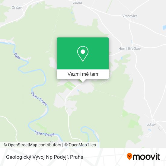 Geologický Vývoj Np Podyjí mapa