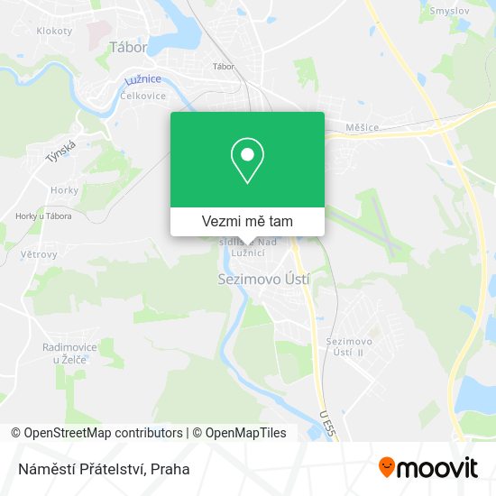 Náměstí Přátelství mapa