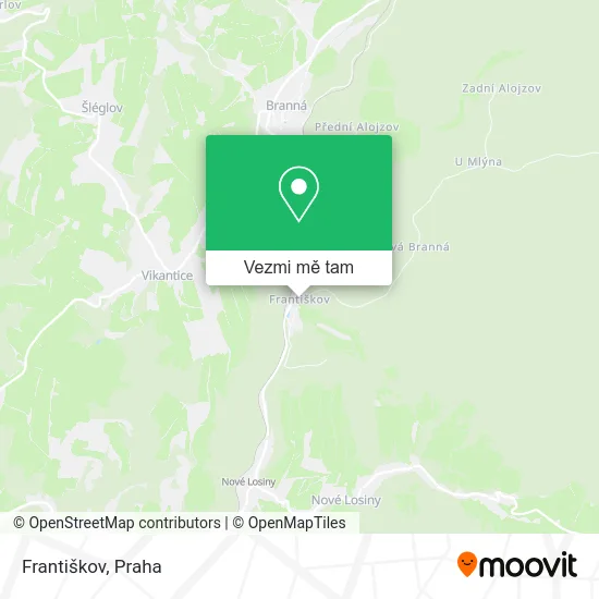 Františkov mapa