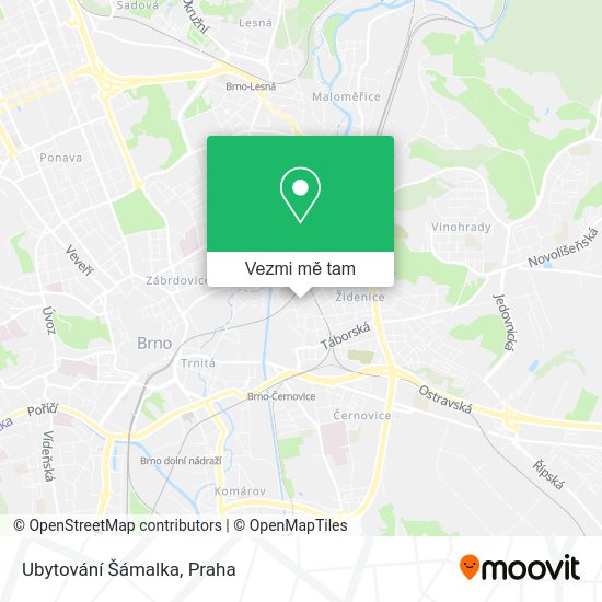Ubytování Šámalka mapa