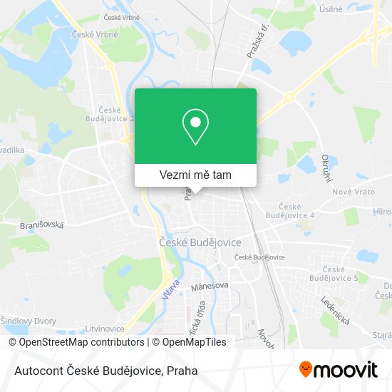 Autocont České Budějovice mapa