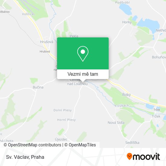 Sv. Václav mapa