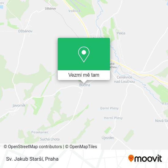 Sv. Jakub Starší mapa
