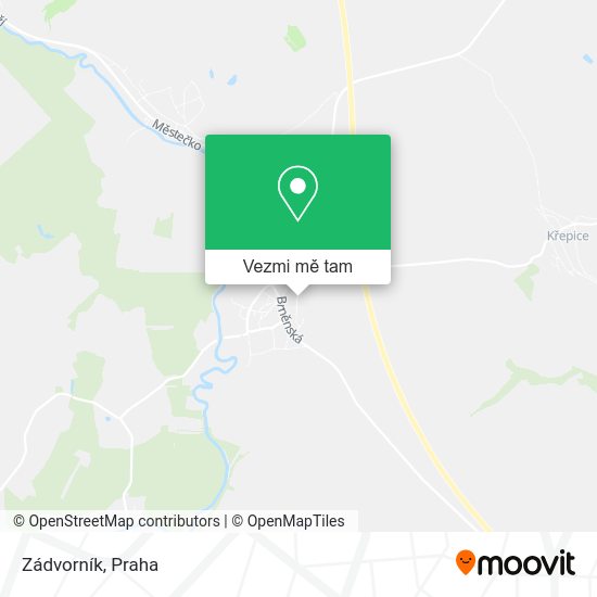 Zádvorník mapa