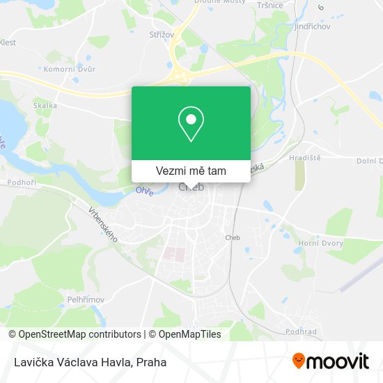 Lavička Václava Havla mapa